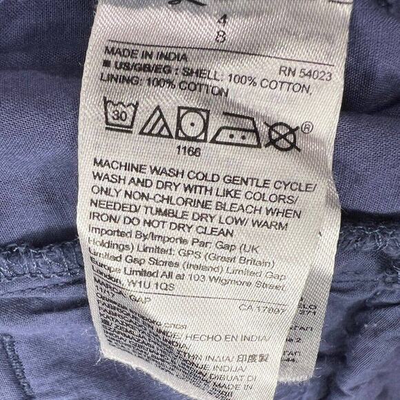 Gap Factory Women's Size 4 Blue Eyelet Lace Shorts 100% Cotton Pockets - Picture 7 of 7